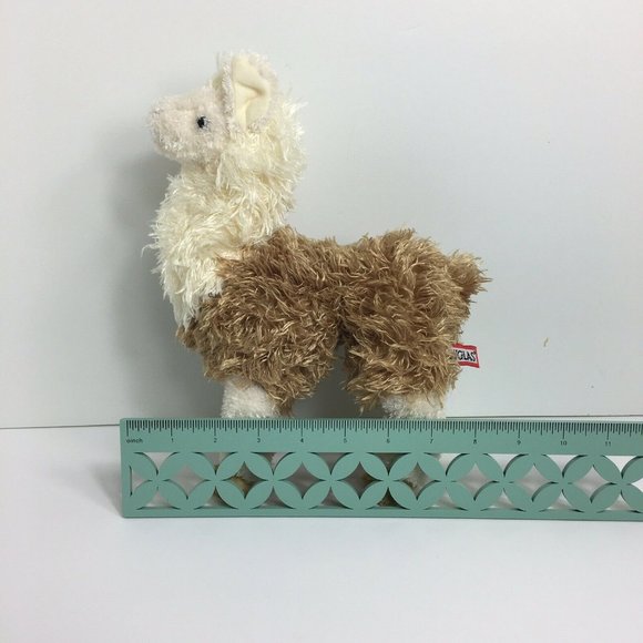 Douglas Alpaca Llama Plush Stuffed Animal White Brown 10" Cuddle Toys 2015 Stand - Picture 9 of 12
